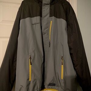 FreeTech Men’s 2XL Heavy Duty Insulated Warm Outdoor Winter Jacket Hike Ski Snow